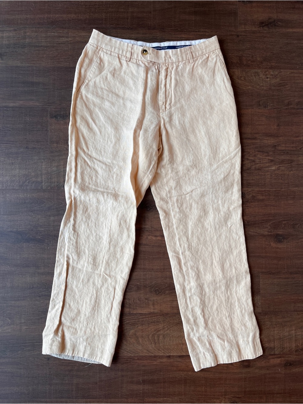 Vineyard Vines 100% Linen Pants Size 32x30 Beige Summer Pants Slim Fit